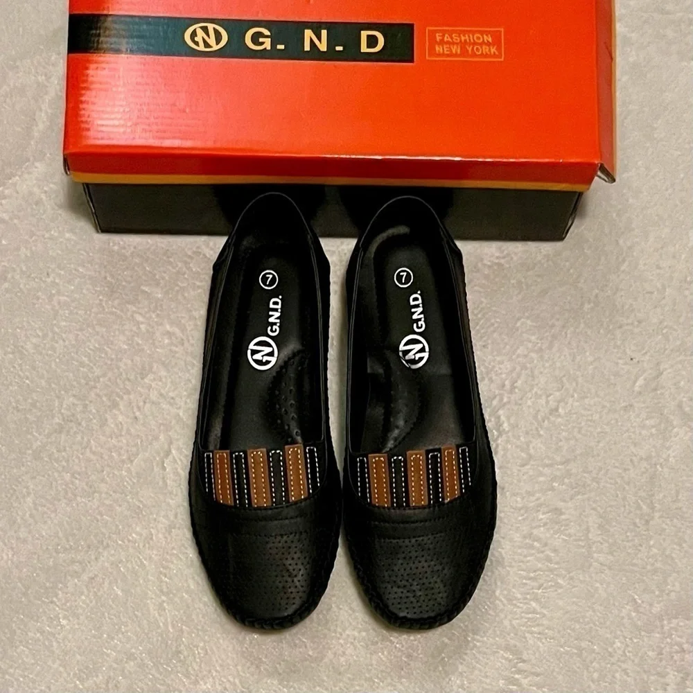 GND Black Loafers Shoes Size 7